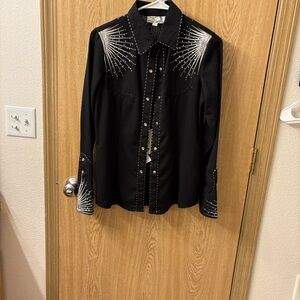 Panhandle Western Shirt with Silver Embellishments